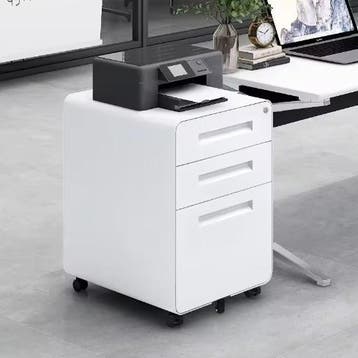 Mobiele Archiefkast met 3 Laden Afsluitbare Metalen Kantooka, Verzenden, Nieuw