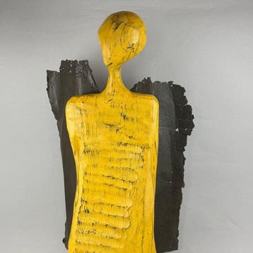 Karol Dusza (1972) - sculptuur, The guardian angel - 76 cm -