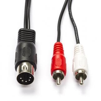 Din naar tulp kabel | M  M | Nedis | 1 meter, Audio, Tv en Foto, Audiokabels en Televisiekabels, Nieuw, Verzenden