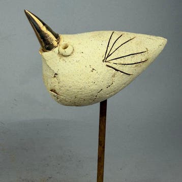 Ewa Budzowska - sculptuur, NO RESERVE- BIRD- (decorated 24
