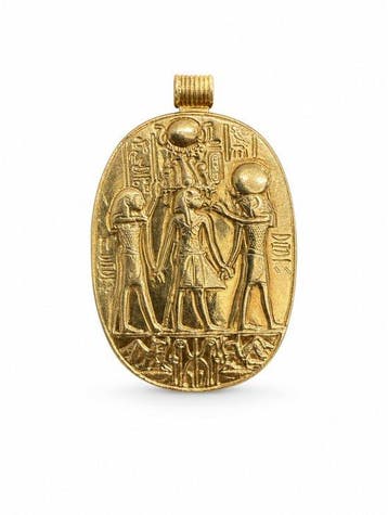 Halsketting - 18 karaat Geel goud Lapis lazuli, Nieuw