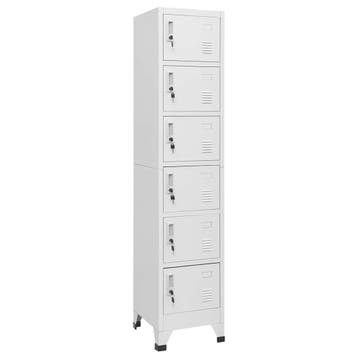 vidaXL Lockerkast 38x40x180 cm staal lichtgrijs, Verzenden, Nieuw