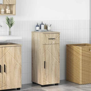 vidaXL Badkamer Kast Sonoma Eiken 30 x 35 x 80 cm Bewerkt, Verzenden, Nieuw