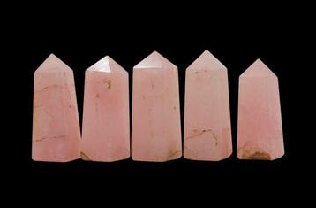 Gepolijste Matenmix Roze rozenkwarts Obelisktoren - India -
