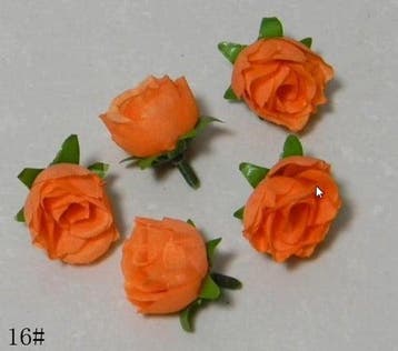 Zijden Roosjes Oranje 3 cm 20 stuks, Ophalen of Verzenden, Nieuw