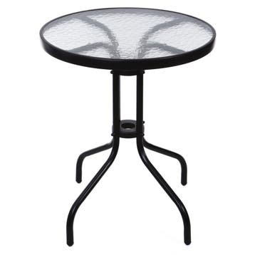 Bistro Tafel 60cm Zwart Staal | Weerbestendig | Laatste S..., Tuin en Terras, Tuintafels, Ophalen of Verzenden, Nieuw, Rond, Metaal