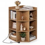 LIVSK Hoekplank met Oplaadstation - 3 Niveaus - 9 Vakken - 2, Boeken, Verzenden, Nieuw