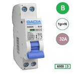 Gacia installatieautomaat 1P+N B32 6KA - M80N-B32, Doe-het-zelf en Verbouw, Elektra en Kabels, Ophalen of Verzenden, Nieuw