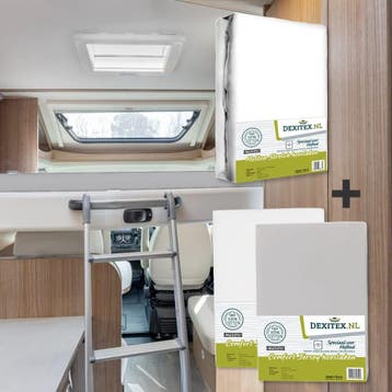 Textielpakket Hefbed 1 Molton + 2 Jersey hoeslakens - 1, Huis en Inrichting, Verzenden, Nieuw, Eenpersoons, Wit