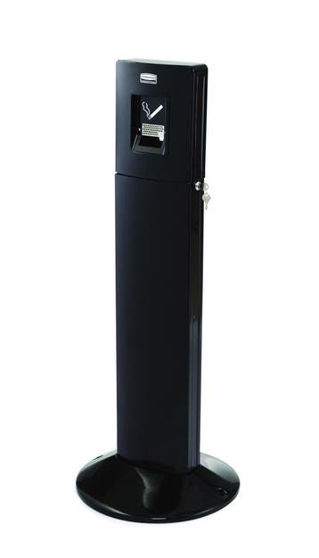 Rubbermaid Staande Asbak Metropolitan | Zwart | Ø427x1087mm, Ophalen of Verzenden