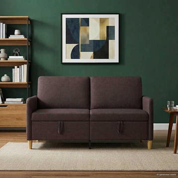 vidaXL Bank met opslag Donkerbruin 152 x 78 x 87 cm, Verzenden, Nieuw, Kunststof, Minder dan 150 cm