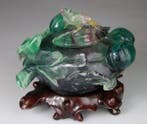 Parfumbrander met sculptuur - Wierookvat - Fluorietamethiste