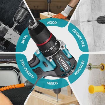 LYUWO 20V Brushless Accu Klopboormachine & Schroefmachine |, Verzenden, Nieuw