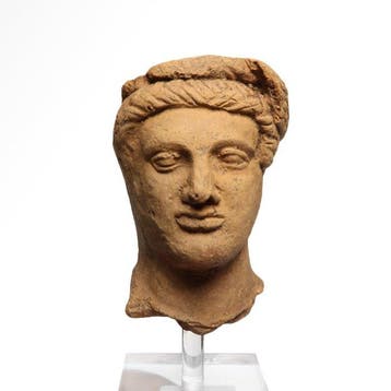 Oud-Grieks Terracotta Hoofd van een banqueteur