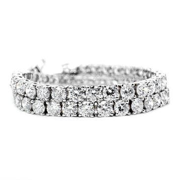 Armband - 14 karaat Witgoud - 5.51ct. tw. Diamant, Nieuw