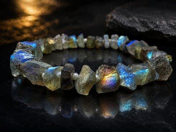 Madagascar Labradoriet - Armband - AAA chunky beads