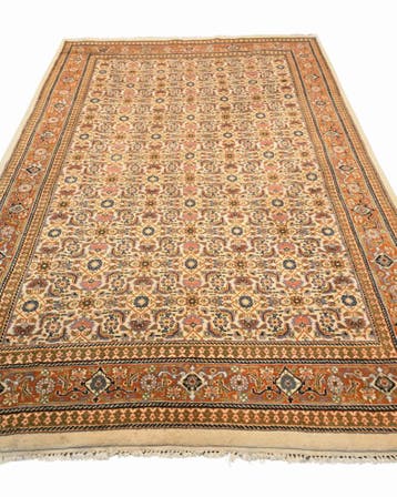 Groot Perzisch tapijt Herati 320x210 wollen vloerkleed iran, Blauw, 200 cm of meer, Ophalen of Verzenden, Zo goed als nieuw