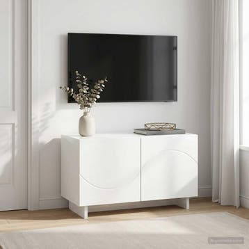 vidaXL tv-meubel 60 x 34.5 x 40 cm Hoogglans Wit Bewerkt, Huis en Inrichting, Verzenden, Nieuw, 50 tot 100 cm, Minder dan 100 cm