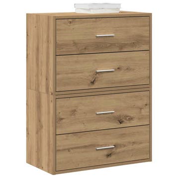 vidaXL Kasten met 2 lades 2st 60x31x40cm bewerkt hout, Kinderen en Baby's, Verzenden, Nieuw