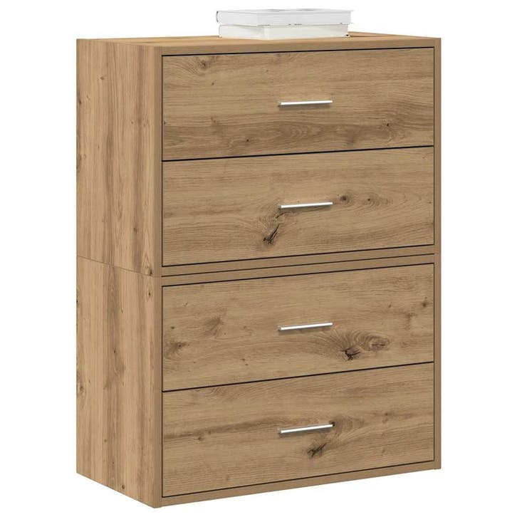 vidaXL Kasten met 2 lades 2st 60x31x40cm bewerkt hout, Kinderen en Baby's, Kinderkamer | Commodes en Kasten, Nieuw, Verzenden