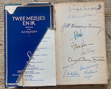A.H. Nijhoff [MULTISIGNATI] - Twee meisjes en ik - 1952