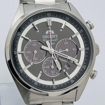 Orient - Neo70s Solar Chronograph - Grey Dial - Zonder, Nieuw