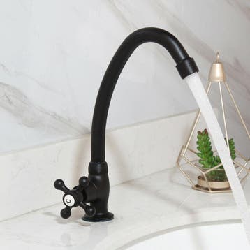 Mooie zwarte koud water kraan, Verzenden, Nieuw, Kraan