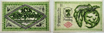 10 Pfennig 1 4 1919 Stadtsparkasse Bielefeld, Verzenden