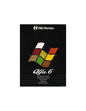 1979 ALFA ROMEO ALFA 6 KLEURENSCHEMA BROCHURE, Nieuw, Alfa Romeo, Author