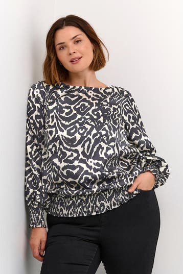 Kaffe Curve blouse Mathilda satijn Maat:, Verzenden, Nieuw, Overige kleuren