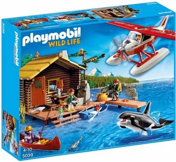 Playmobil Vissershut met watervliegtuig en orka - 5039 (Nieu, Verzenden, Nieuw