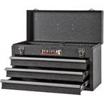 Gereedschapskist matzwart met drie laden voorzien van, Ophalen of Verzenden, Nieuw