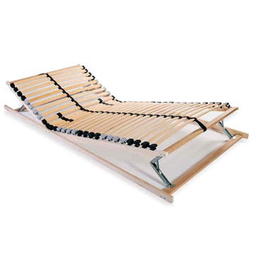 vidaXL Lattenbodem met 28 latten 7 zones 80x200 cm, Eenpersoons, Bruin, Verzenden, Nieuw