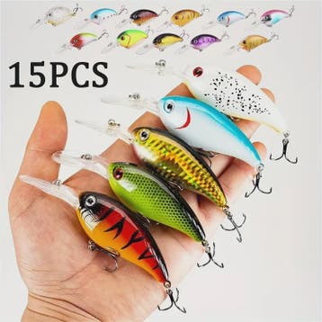 Set Crankbait Visloodjes Mix Kleuren - 10cm, 14g Wobbler Jer, Verzenden, Nieuw