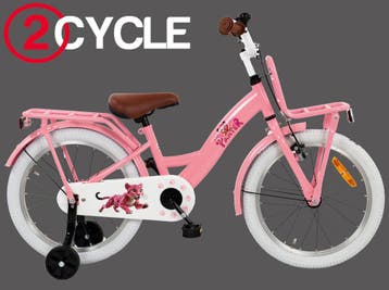2Cycle Roze Panter - 18 inch (5 tot 7 jaar) - Kinderfiets -, Fietsen en Brommers, Fietsen | Meisjes, Verzenden, Nieuw, 18 inch