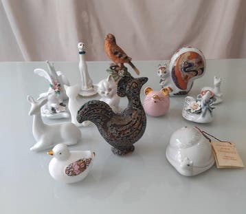 Themacollectie - Dieren in porselein, albast, terracotta -