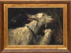 Willem Hendrik van der Nat (1865-1929), Portret van geiten, Antiek en Kunst, Kunst | Schilderijen | Klassiek
