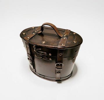 Doos - Engelse hoedendoos – Victoriaanse stijl houten