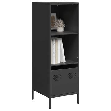 vidaXL buffetkast 35x39x103,5 cm staal zwart, Verzenden, Nieuw, Metaal