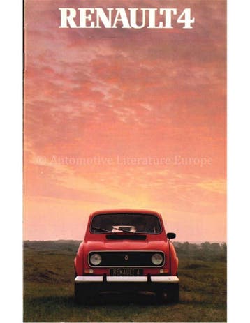 1982 RENAULT 4 BROCHURE NEDERLANDS, Nieuw, Renault, Author