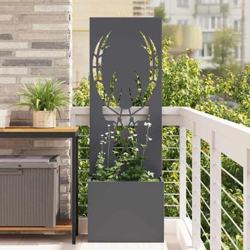 vidaXL Tuin Privacy Screen Dierenprint Antraciet 50 x 32 x, Verzenden, Nieuw