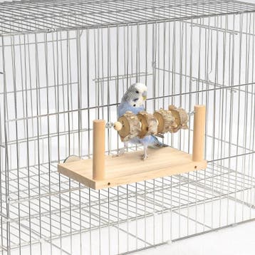 Houten Papegaai Platform met Zitstok voor Vogelkooi, Verzenden, Nieuw