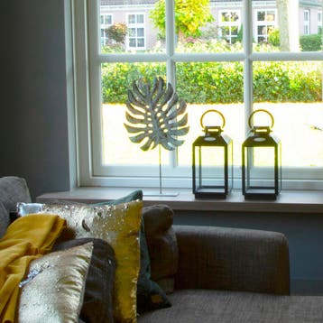 Newport Windlicht Zwart Small Decoratie Windlichten, Verzenden, Nieuw, Modern