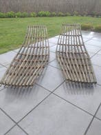 Lounge stoel - Bamboe - Set van twee lounge bed bedjes in