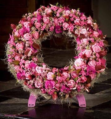OASIS® Mini Krans 42 cm met staander oase voor verse bloemen, Ophalen of Verzenden, Nieuw