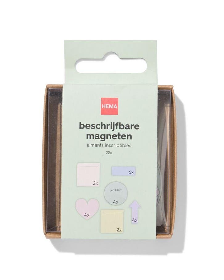 HEMA Beschrijfbare magneten - 22 stuks, Diversen, Agenda's, Nieuw, Verzenden