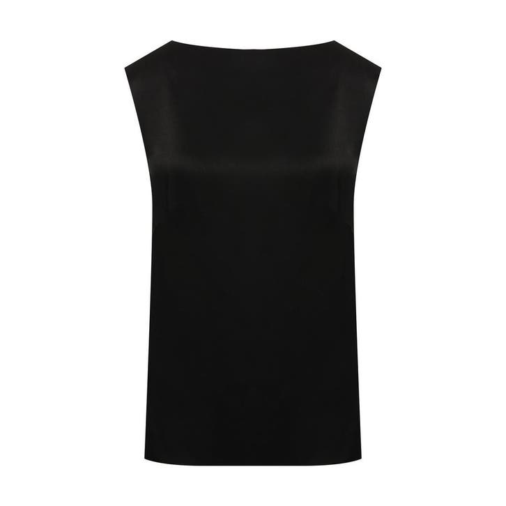 By Malene Birger • zwarte satijnen top • 40, Kleding | Dames, Tops, Zwart, Nieuw, Maat 38/40 (M), Verzenden