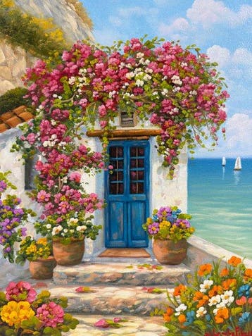 Gabriele Fabris (1958) - Paesaggio Mediterraneo