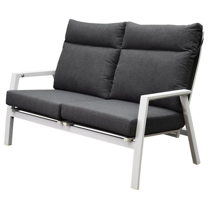 Vegas 2-zitsbank verstelbaar aluminium wit, Tuin en Terras, Tuinsets en Loungesets, Nieuw, Aluminium, Ophalen of Verzenden