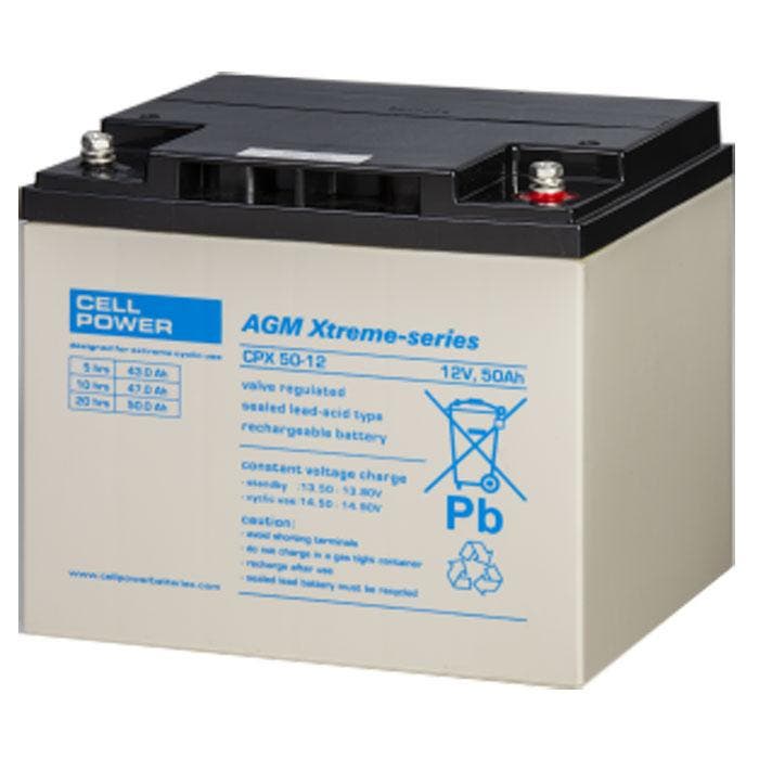 Cellpower CPX Accu/batterij 50 Ah - 12 volt met hoge capacit, Diversen, Brommobielen en Scootmobielen, Ophalen of Verzenden